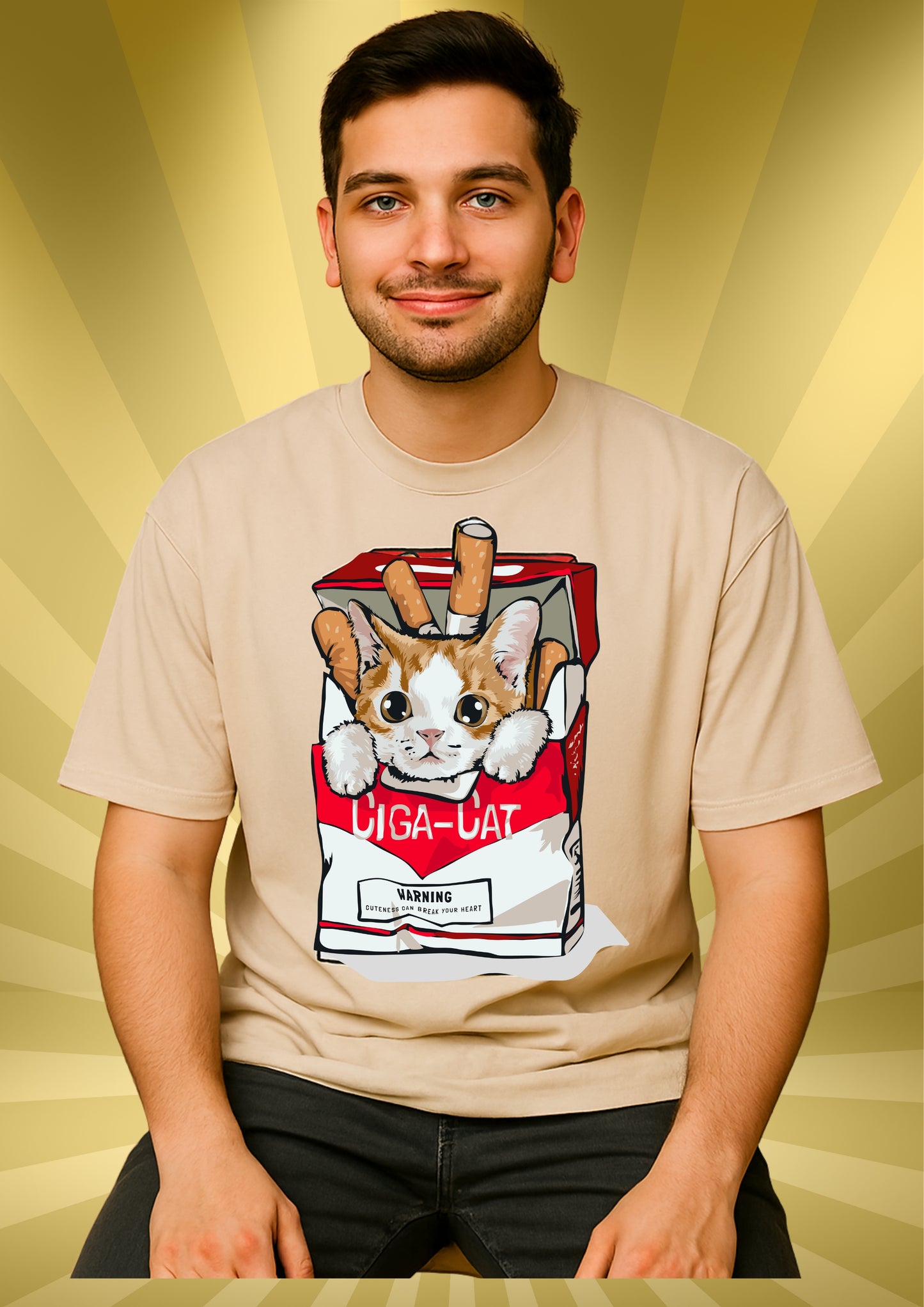 CIGA-CAT Graphic Oversized T-Shirt