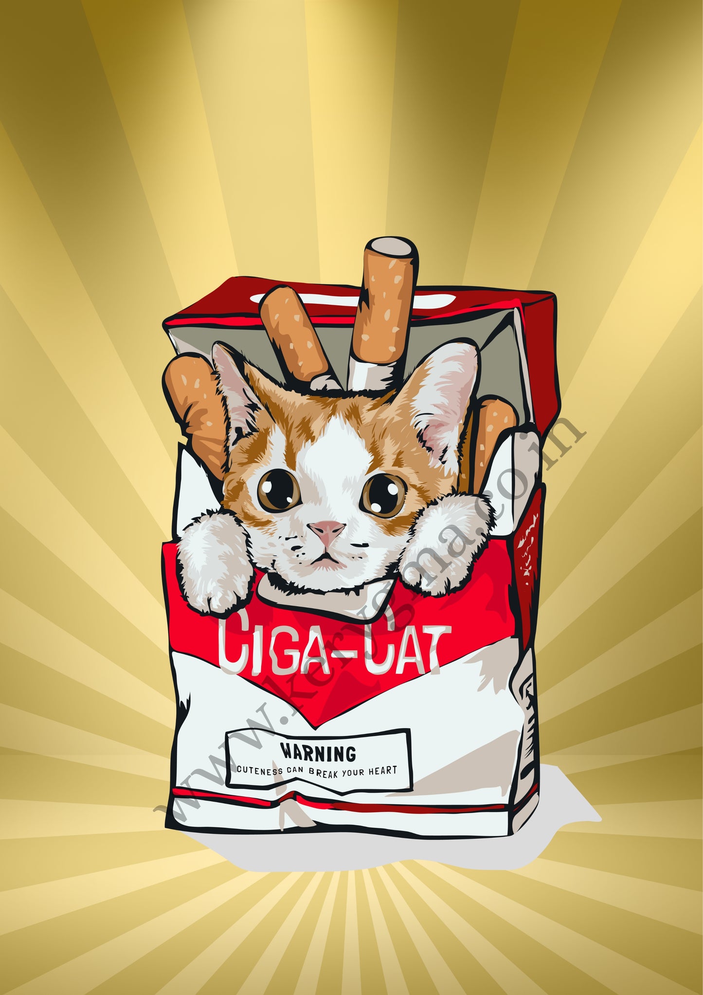 CIGA-CAT Graphic Oversized T-Shirt