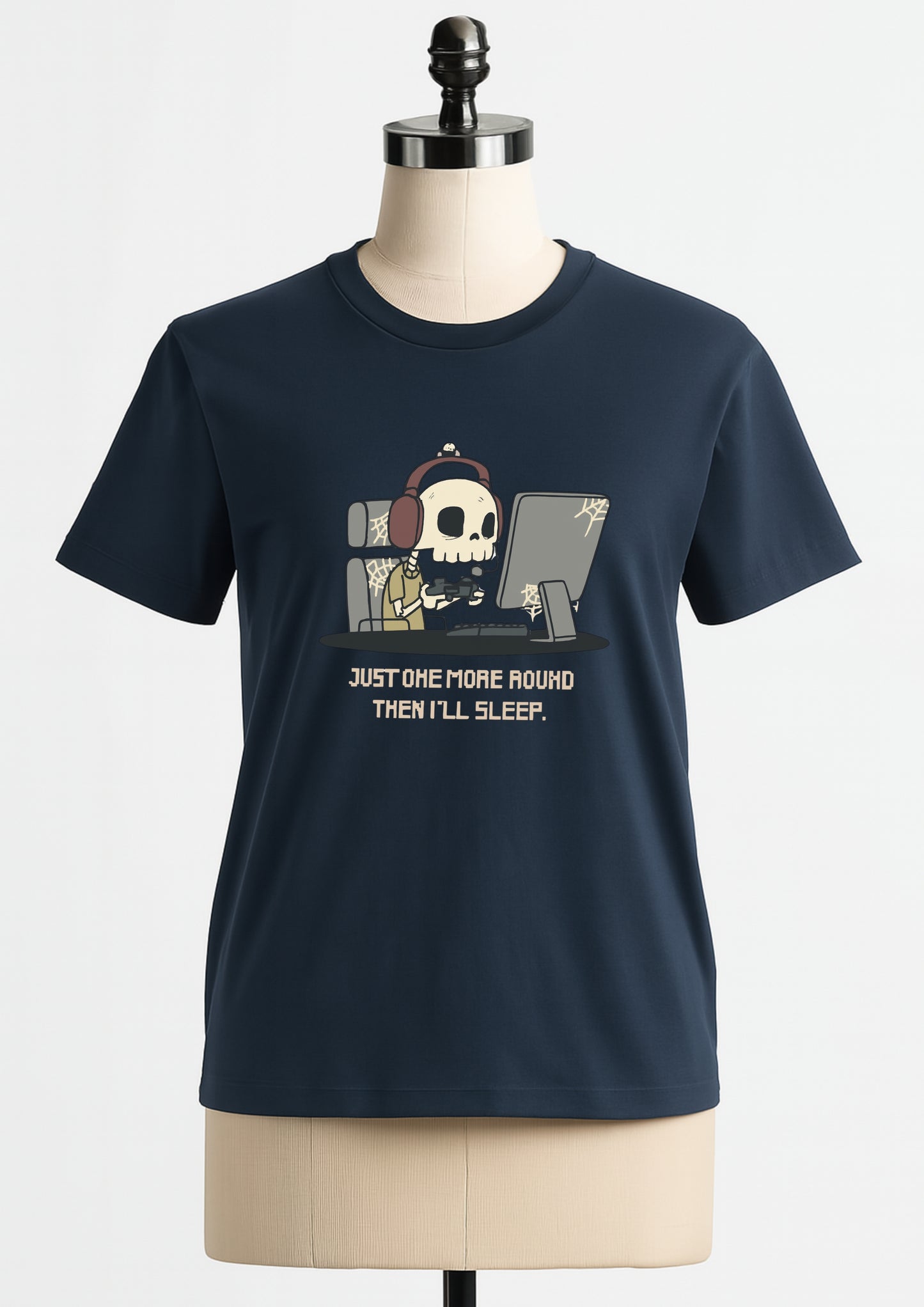 Just One More Round Tee – Navy Blue