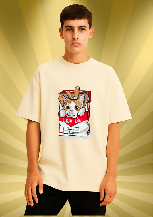 CIGA-CAT Graphic Oversized T-Shirt