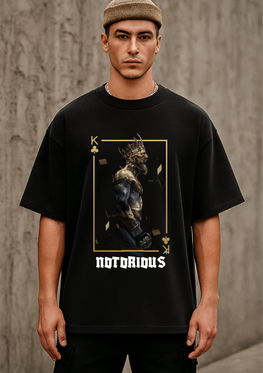 Notorious Conor McGregor King of Clubs Black T-Shirt – Oversized & Regular Fit