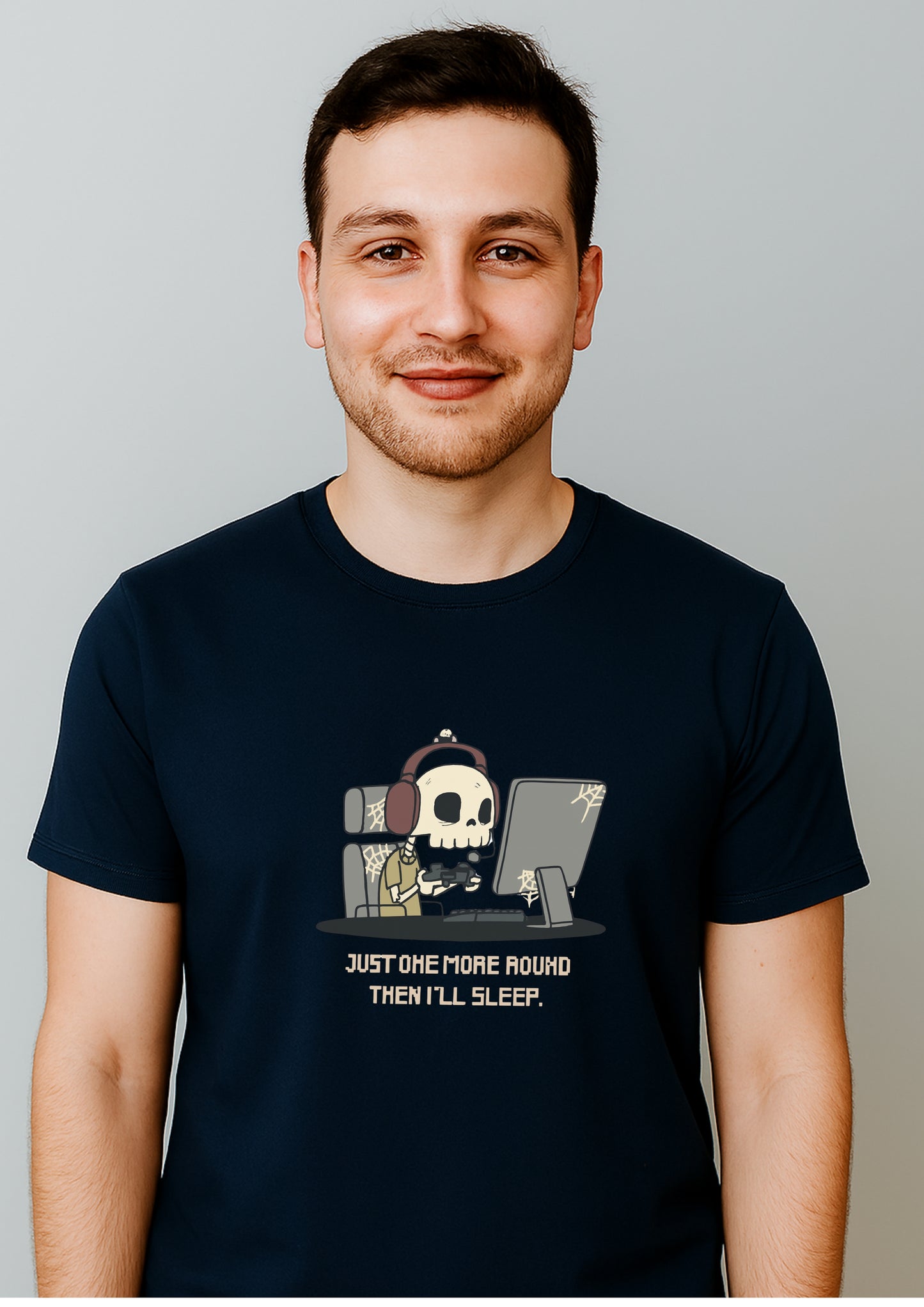 Just One More Round Tee – Navy Blue