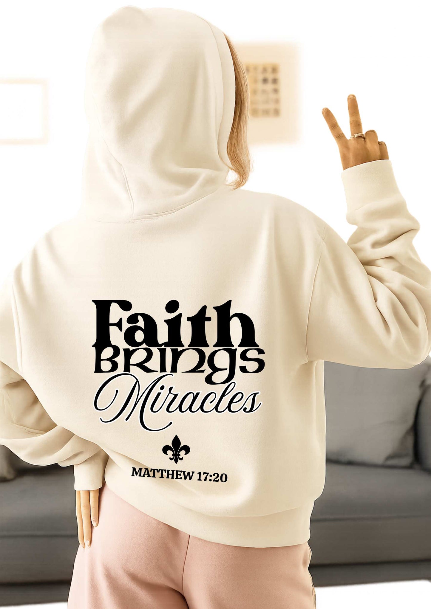 Faith Brings Miracles – Premium Hoodie