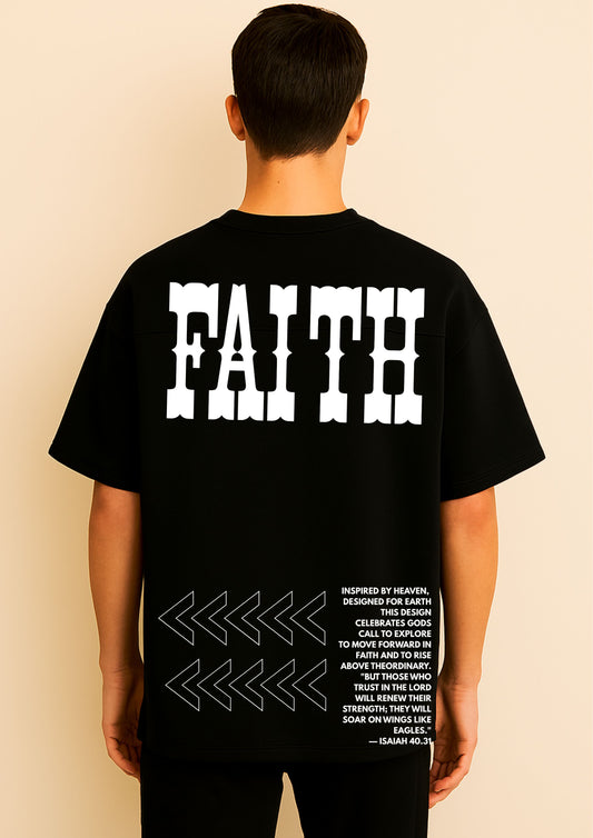 🖤 FAITH Oversized Tee – Black